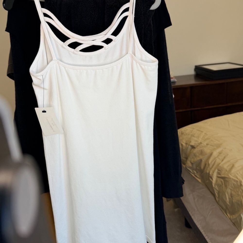 NWT M. RENA Cami. White, Stretchy, Strap neck line - Picture 5 of 5